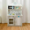 Kids Wooden Pretend Cooking Playset Cookware Kitchen-Beige