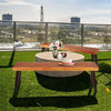 Set of 2 Patio Acacia Wood Dining Benches