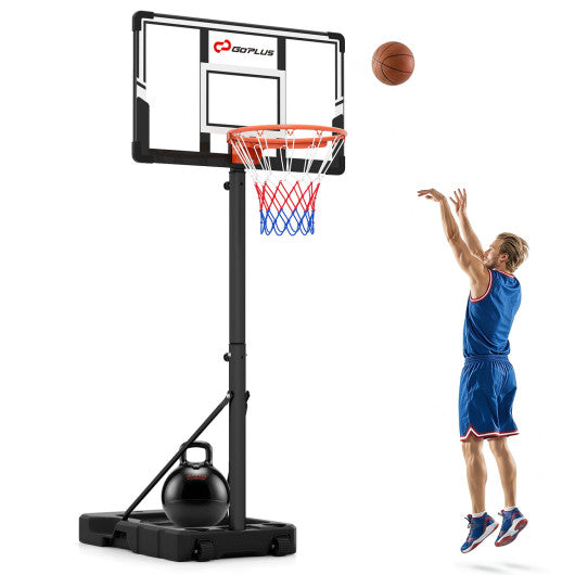 3.3-10 Feet Portable Basketball Hoop Adjustable with Base and Wheels