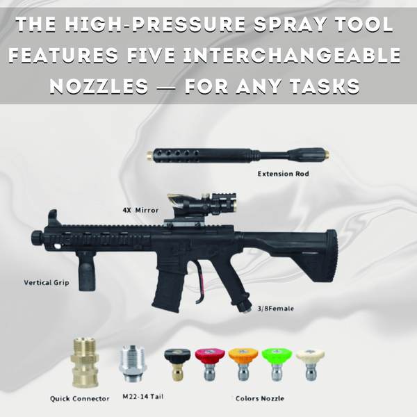 Pressure Washer Gun, Car Cleaning Tool Unique Mechanism, High Pressure Spray Washing Equipment - for Car Wash, Military, Patriotic, Police-Inspired Design, Precision Cleaner