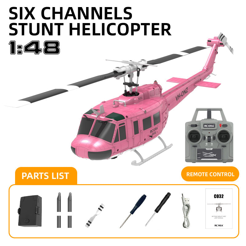 RC ERA C032 UH-1 Huey 6CH RC Helicopter with Smart Positioning & 3D Stunt Flight