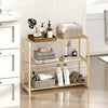 3/4-Tier Solid Wood Shoe Rack with Slatted Open Shelves-3-Tier