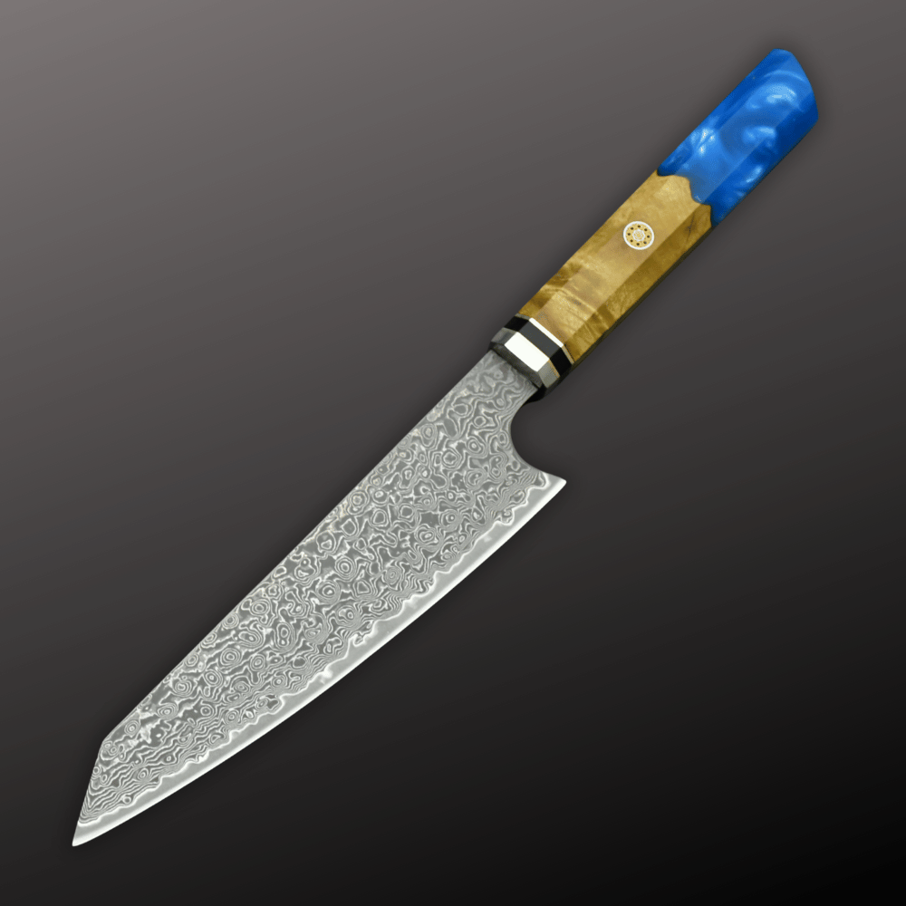 Nirvana VG10 Damascus Chef's Knife with Exotic Olive Wood Handle