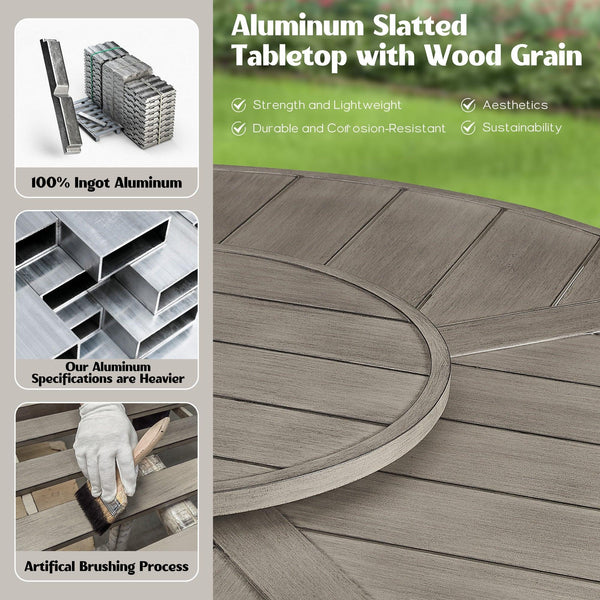 PEAKHOME Azur Patio Aluminum Round 60