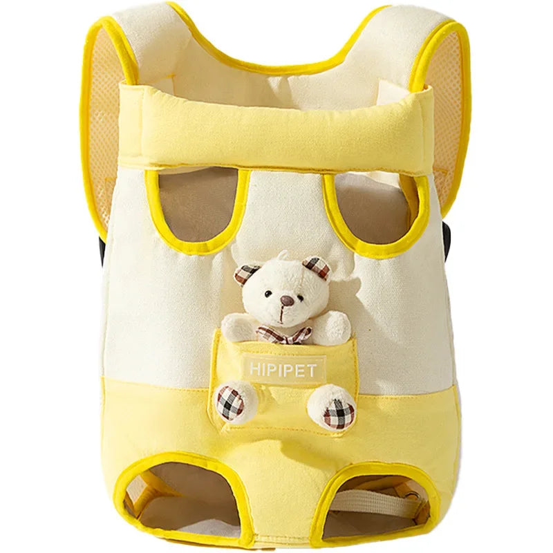 Pet Chest Bag – Breathable Folding Portable Pet Carrier for Small Dogs & Cats | Single/Double Shoulder & Handheld Design