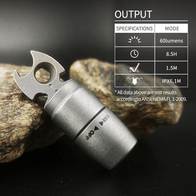 Keychain Flashlight EDC Pocket Flashlight with Bottle Opener