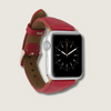Classic Red Leather Apple Watch Band - Dallas
