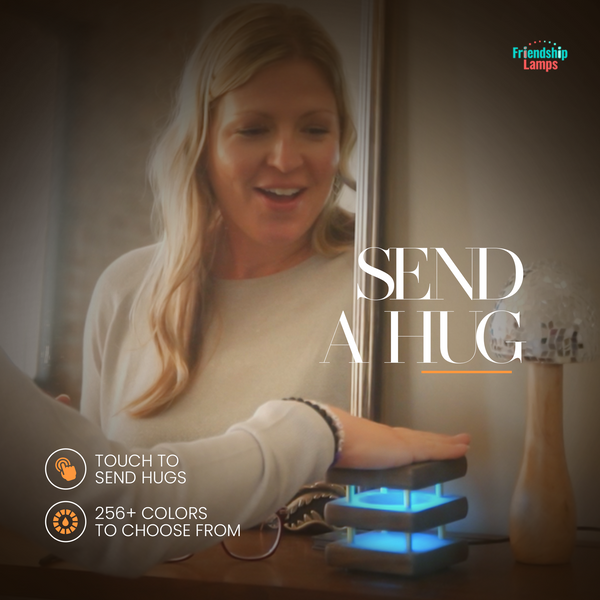 Mini Mid-Century Kona Design Friendship Lamp – Compact Retro Wi-Fi Touch Lamp for Long-Distance Connection