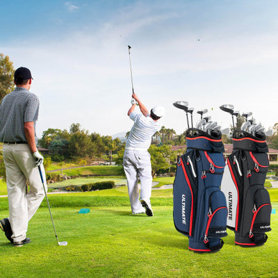 9.5 Inch Golf Cart Bag with 14 Way Dividers Top Organizer-Navy
