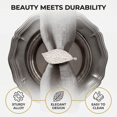 Silver Leaf Napkin Rings – Silver Leaf Design