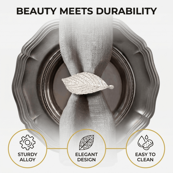 Silver Leaf Napkin Rings – Silver Leaf Design