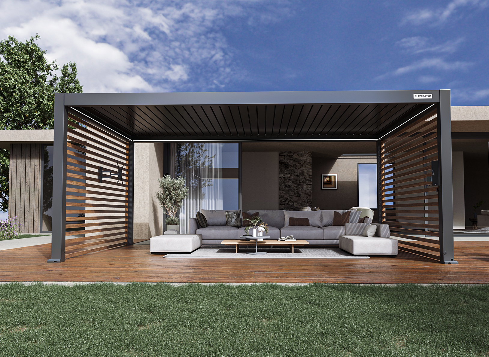 Wood-Grain Slat Walls