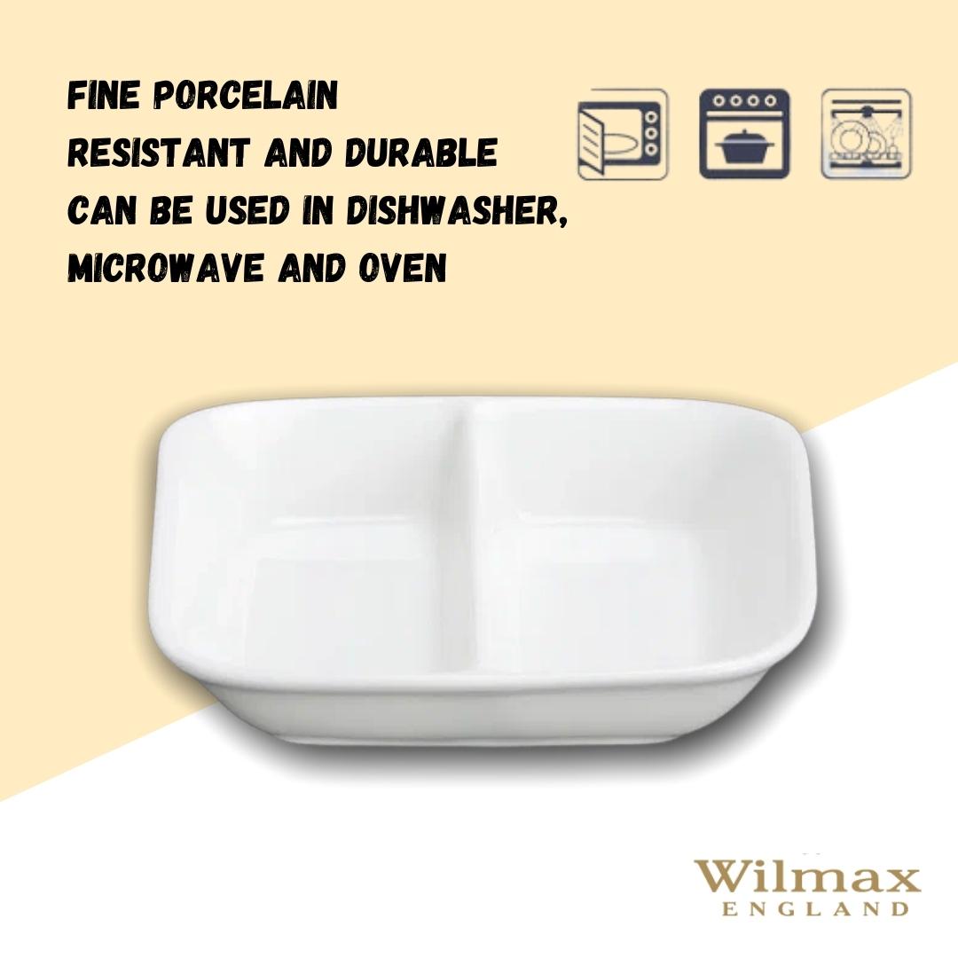 Rectangle White Soy Dish 3.25
