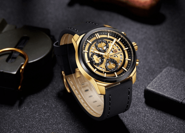 Sports Men's Leather Waterproof Date Display Casual Analog Luxury Watches Unique Design Perfect Gift