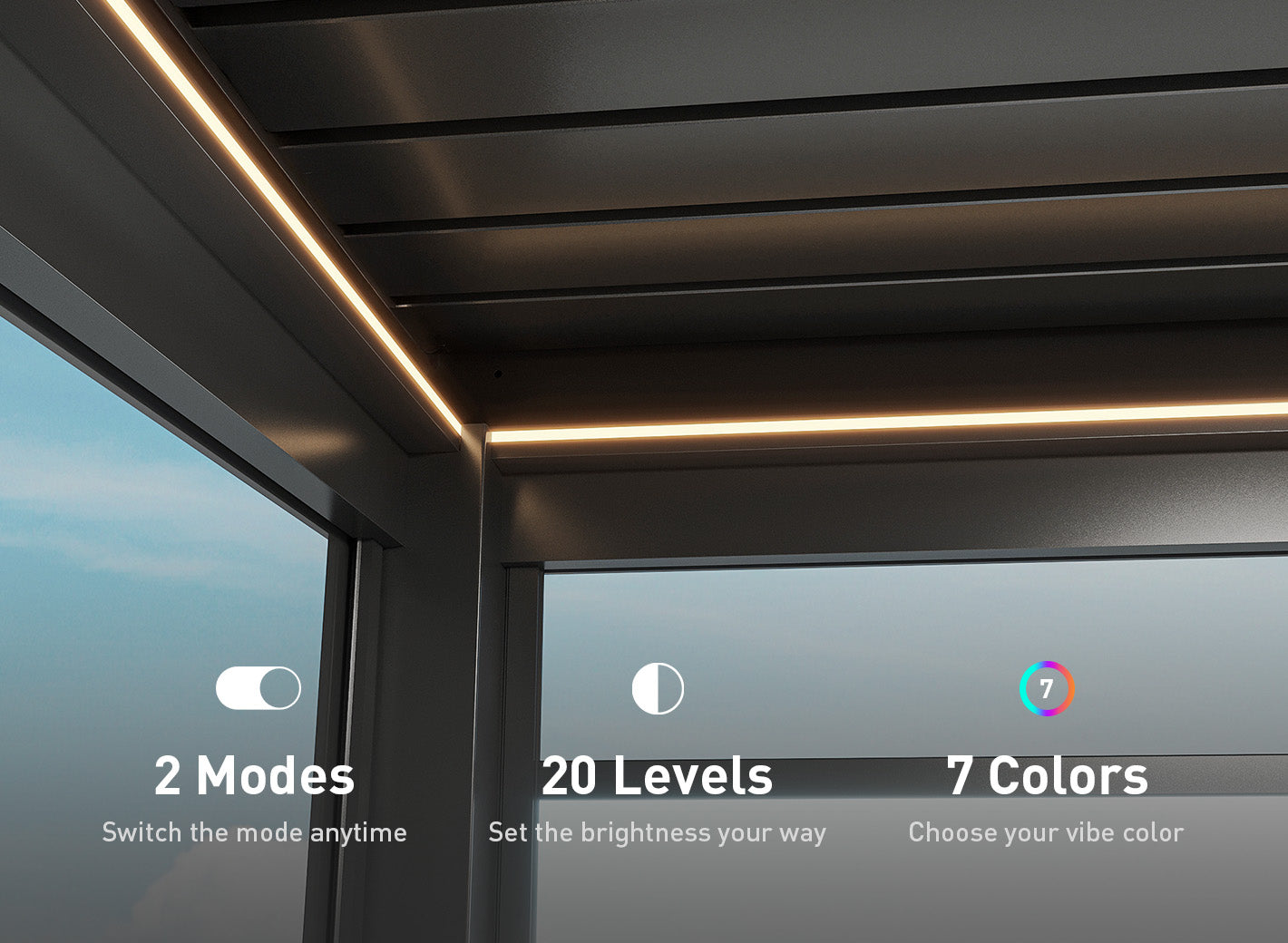 FlexPatio POWER+ Motorized Pergola FlexPatio