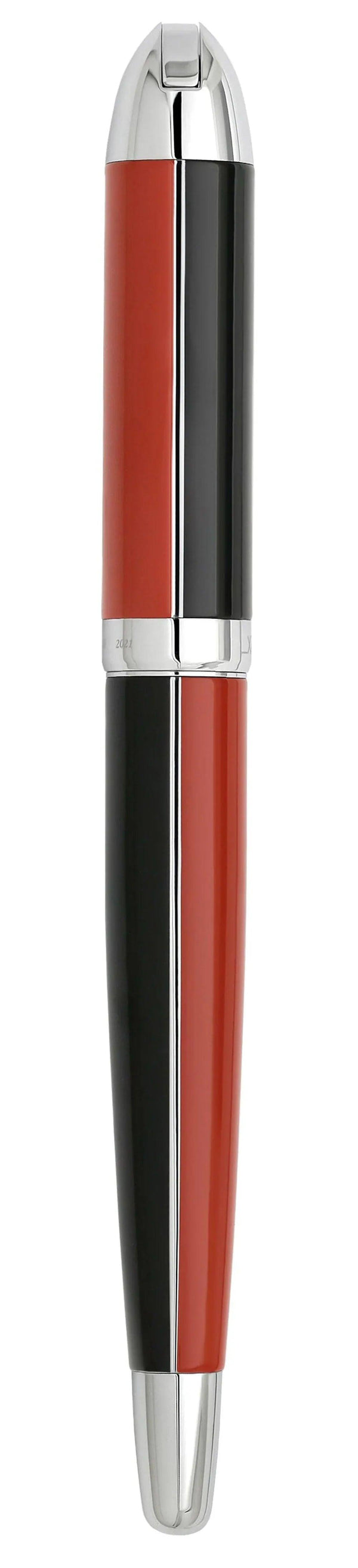 Visionary® Brass & Aluminum Enameled Fountain Pen (Medium Nib) - Red / Black - Gifts for You 'n Me