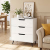 3-Drawer Rustic Farmhouse Wooden Storage Dresser-White
