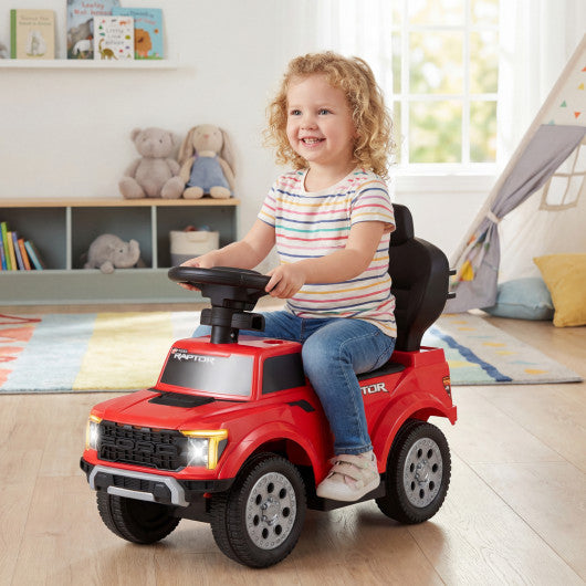 3-In-1 Licensed Ford Push Car for Toddlers-Red