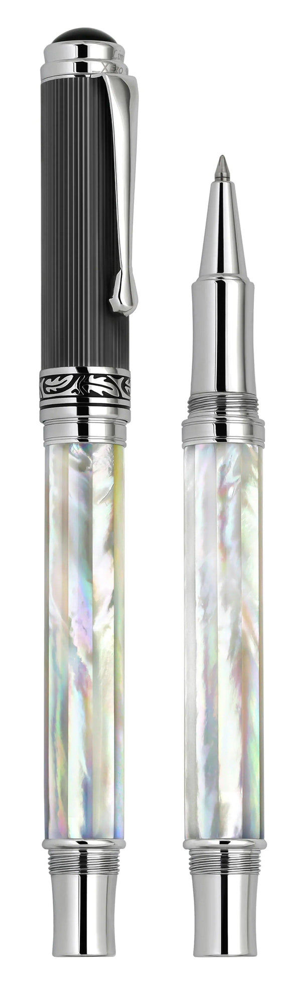 Maestro® Oceanic White Mother of Pearl Rollerball Pen - DLC (Diamond-Like Coating) PVD Cap - Gifts for You 'n Me