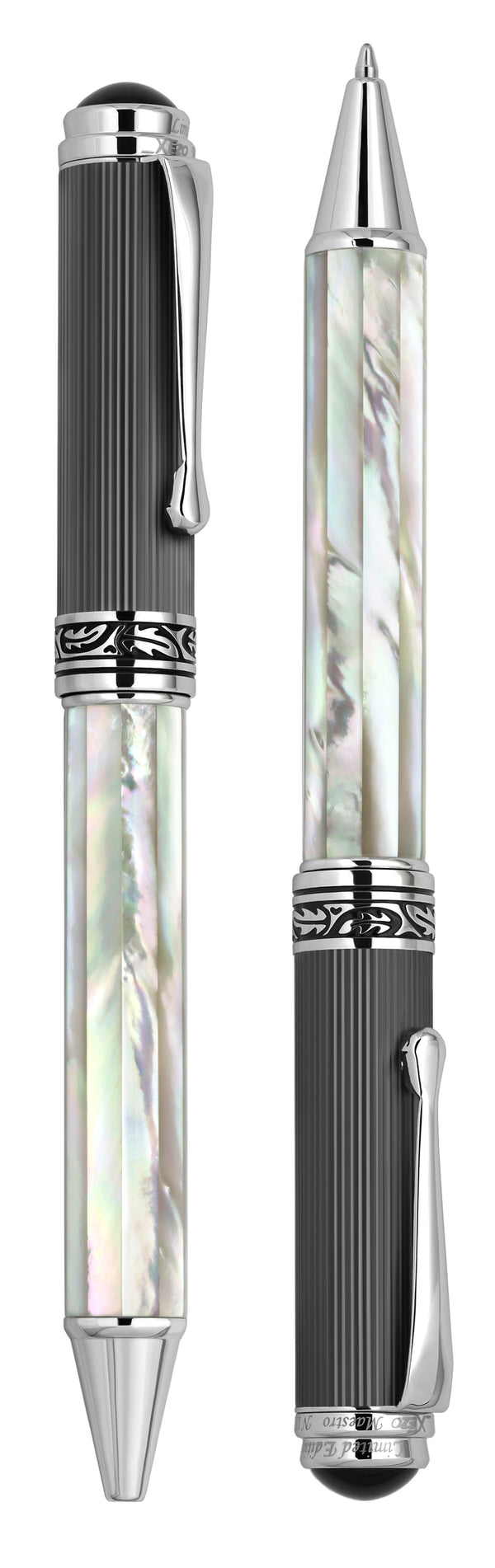 Maestro® Oceanic White Mother of Pearl Ballpoint Pen - DLC (Diamond-Like Coating) PVD Cap