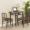 3-Piece Dining Table Set with Rectangular Kitchen Table and 2 Chairs-Rustic Brown