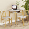 3-Piece Dining Table Set with Rectangular Kitchen Table and 2 Chairs-White