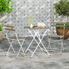 3 Piece Patio Acacia Wood Bistro Set with Slatted Seat and Tabletop-Gray