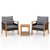 3 Piece Patio Furniture Set-Gray - Gray