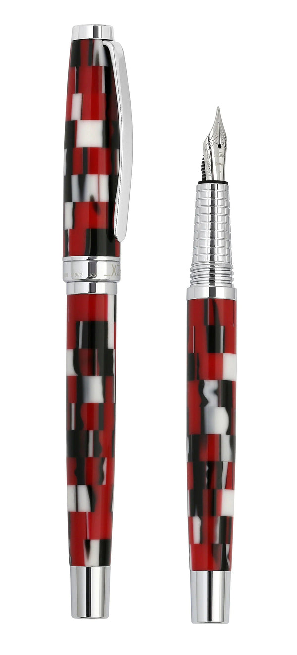 Urbanite II Acrylic & Brass Fountain Pen (Fine Nib) - Trek Red - Gifts for You 'n Me