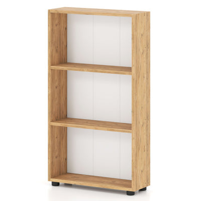 3-Tier Bookcase 42 inch Tall Book Shelf with Anti-Tipping Kit-Brown