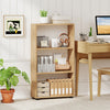 3-Tier Bookcase 42 inch Tall Book Shelf with Anti-Tipping Kit-Brown