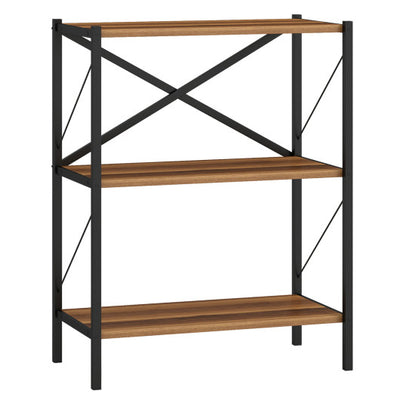 3-Tier Bookshelf with Heavy-Duty Metal Frame