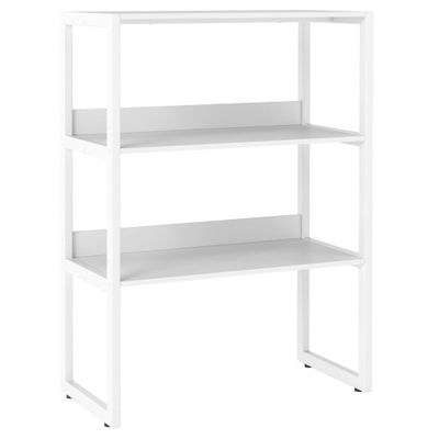 3-Tier Countertop Storage Hutch with Open Shelves-White