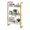3-Tier Floating Modern Kitchen Shelf for Living Room Home Office and Bathroom-White - White