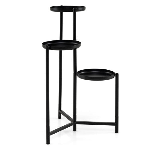 3-Tier Metal Plant Stand Indoor Outdoor Tall Corner Flower Pot Holder Display Rack