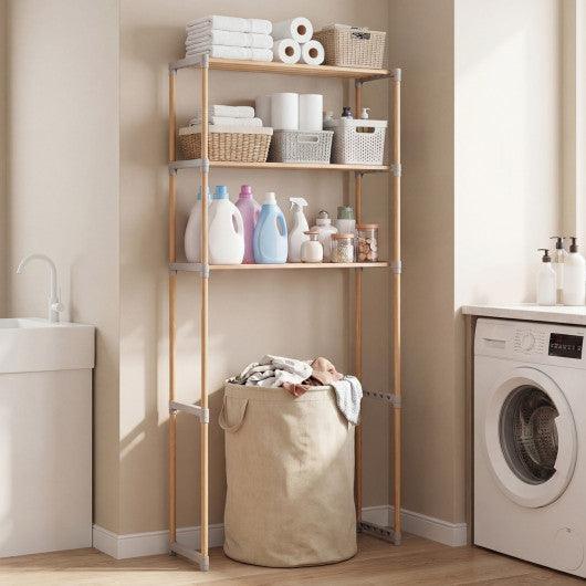 3-Tier Over The Toilet Storage Rack with Open Shelves-Gray