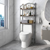 3-Tier Over-The-Toilet Bathroom Spacesaver Storage Rack-Silver