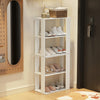3-Tier Shoe Rack Set of 2 with Stackable Design and Anti-Tipping Device for Closet-White