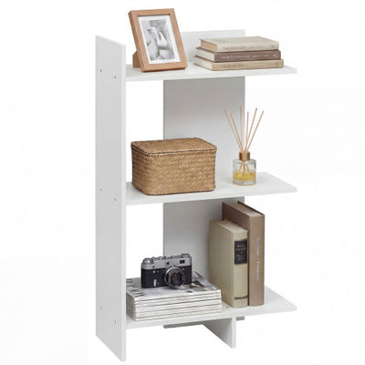3 Tier Wooden Bookshelf with Anti-Tipping Kit-White