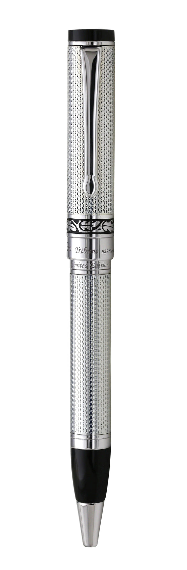 Tribune 925 Sterling Silver Guilloche Engraved Ballpoint Pen - Gifts for You 'n Me