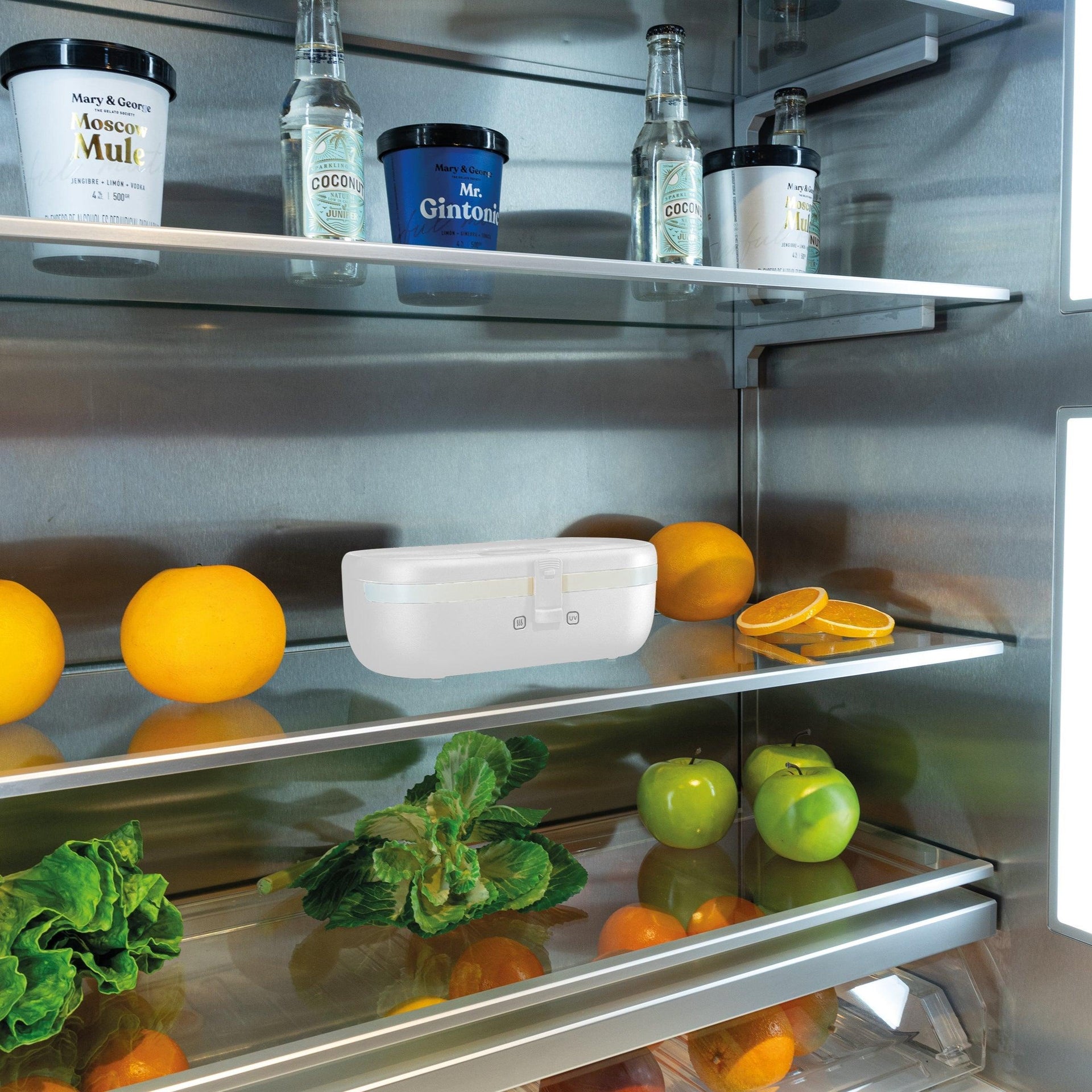 Self-Heating Lunch Box With USB-C Cord and UV LIGHT SANITIZER