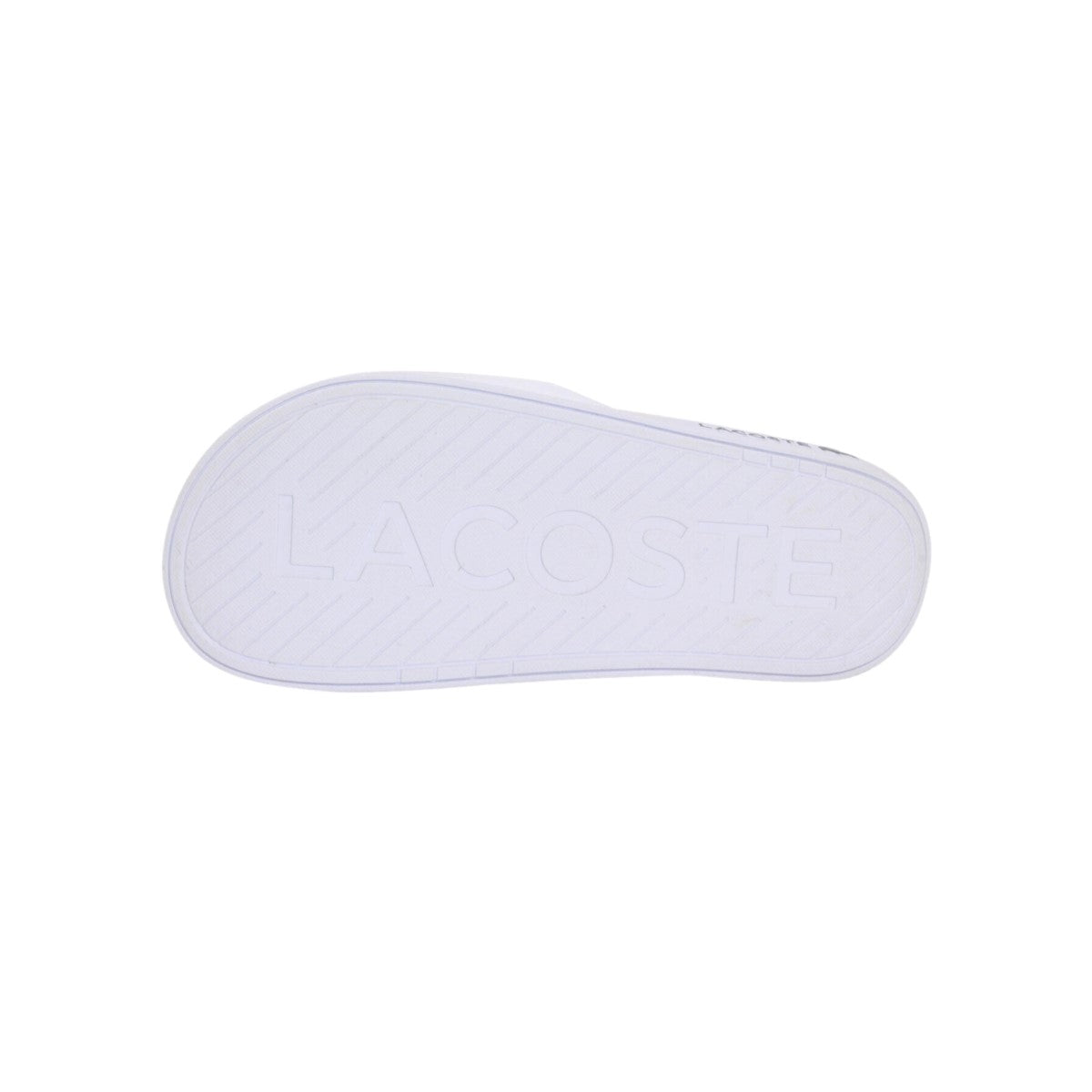 LACOSTE 7-43CMA00201R5 CROCO DUALISTE LOGO STRAP 0922 MN'S (Medium) White/Dark Green Synthetic Slide