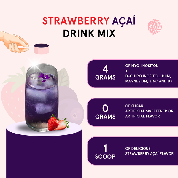 Inositol Multivitamin 3 Pack Strawberry Acai Powder