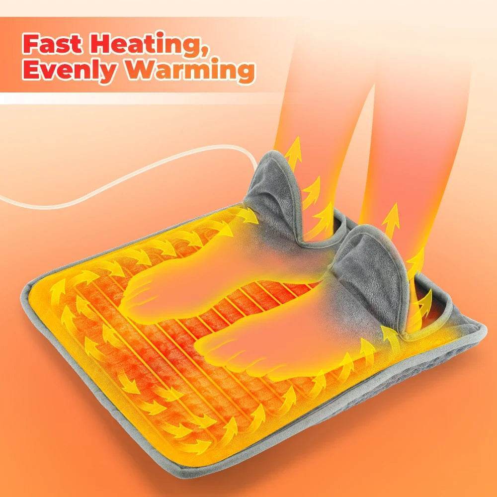 Electric Foot Heating Pad – Washable Heated Foot Warmer with Adjustable Settings