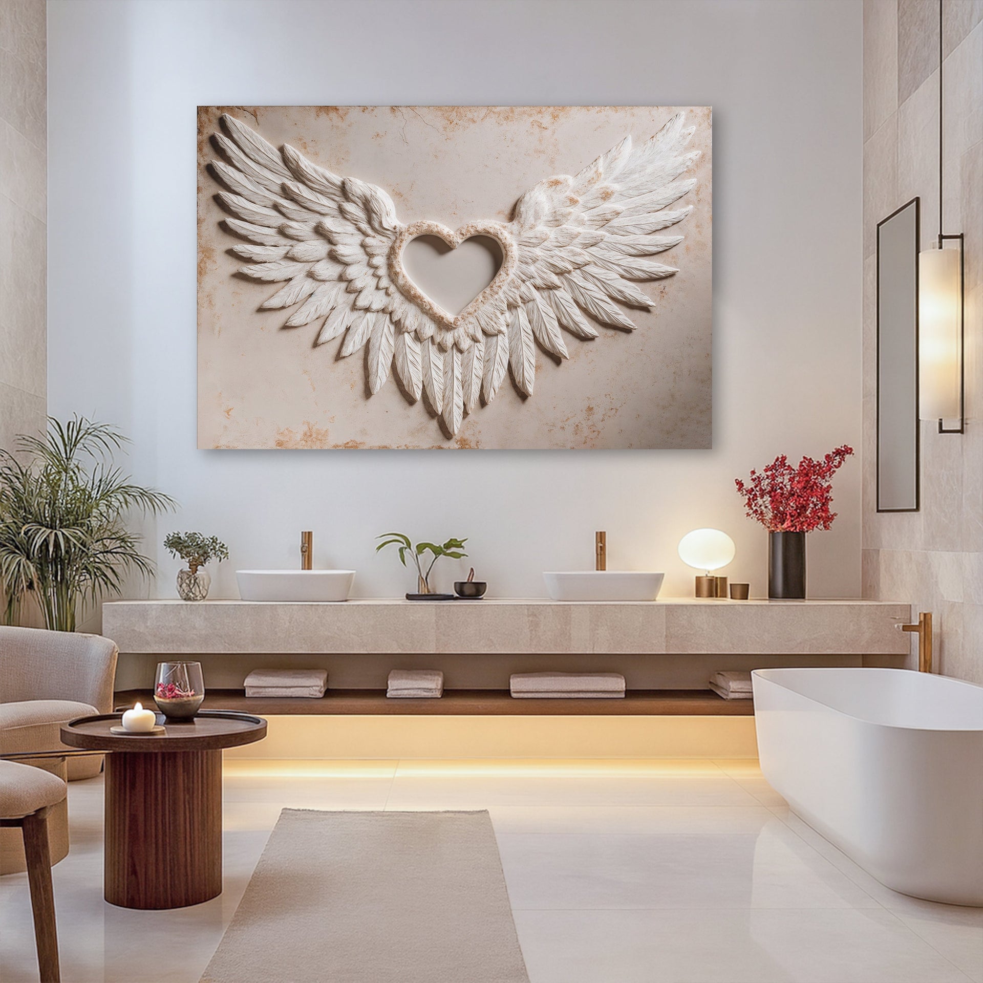 Wings of Love Abstract Wall Art II Tailored Canvases