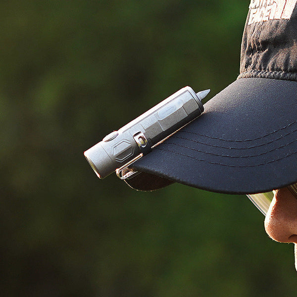 Tri Color Titanium Alloy LED Flashlight Pocket EDC Rechargeable Small Powerful Flashlight High Lumens Wautton Outdoor Gear