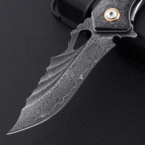 Condor VG10 Japanese Damascus Pocket Knife with Stained Maple Burl handle