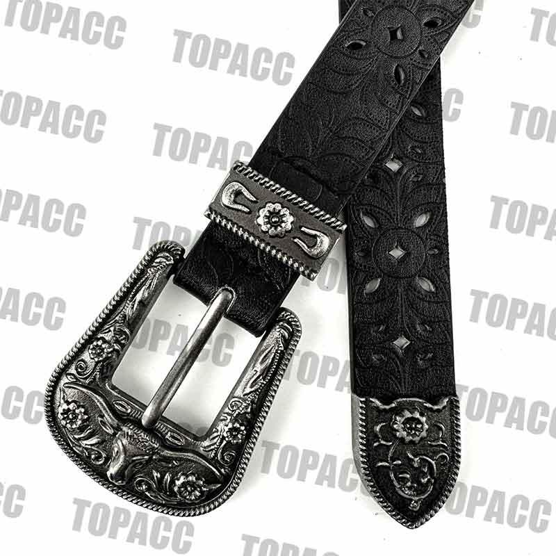 TOPACC Western Hollow PU Leather Belts Cowgirl Leather Designer Belts - Gifts for You 'n Me
