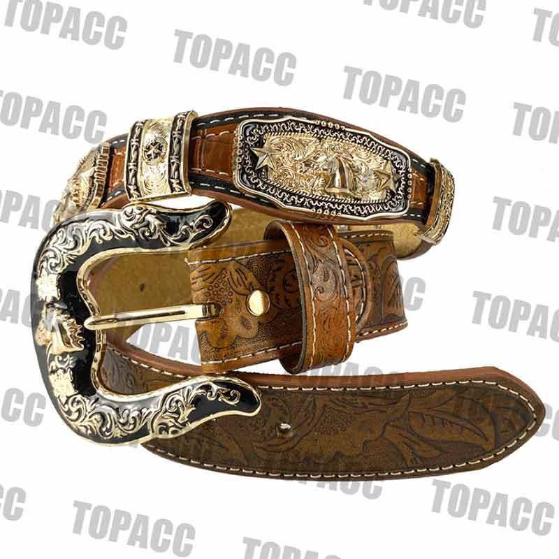 TOPACC Western Super Concho Horse Country Belts Genuine Leather - Gifts for You 'n Me