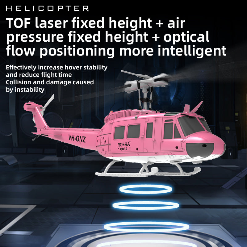 RC ERA C032 UH-1 Huey 6CH RC Helicopter with Smart Positioning & 3D Stunt Flight